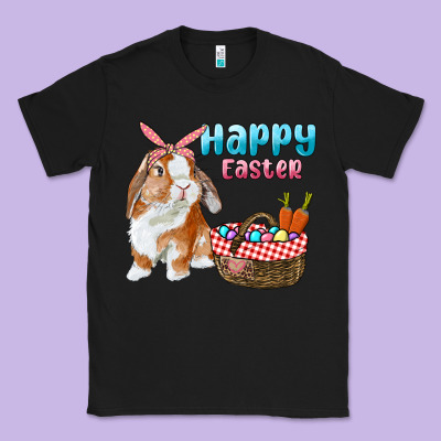 Happy Easter Bunny And Egg Basket Classic Tee Designed By Ranaportraitstore