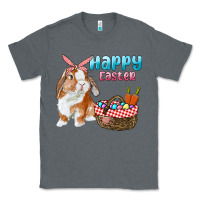 Charcoal Heather Happy Easter Bunny And Egg Basket Classic Tee - RanaPortraitStore
