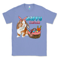 Colony Blue Happy Easter Bunny And Egg Basket Classic Tee - RanaPortraitStore