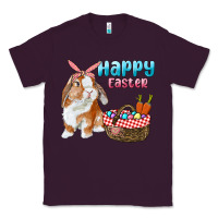 Plum Happy Easter Bunny And Egg Basket Classic Tee - RanaPortraitStore