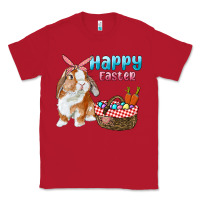 Red Happy Easter Bunny And Egg Basket Classic Tee - RanaPortraitStore