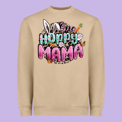 One Hoppy Mama Easter Day Heavyweight Sweatshirt Designed By Cowgirlartshop