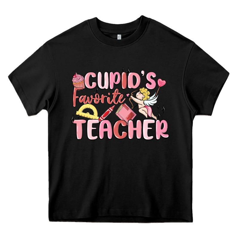 Cupid's Favorite Teacher Heavy Core Tee by MaliasSmallBusiness | Teevron