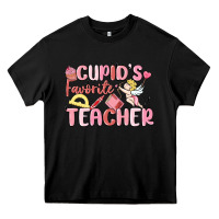 Black cupid's favorite teacher Heavy Core Tee - MaliasSmallBusiness