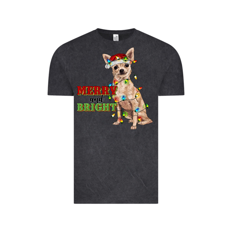 Merry And Bright Chihuahua Vintage Tee by RanaPortraitStore | Teevron