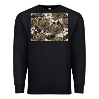 Black Longhorn Pattern Premium Sweatshirt - CowhideDigitalArt