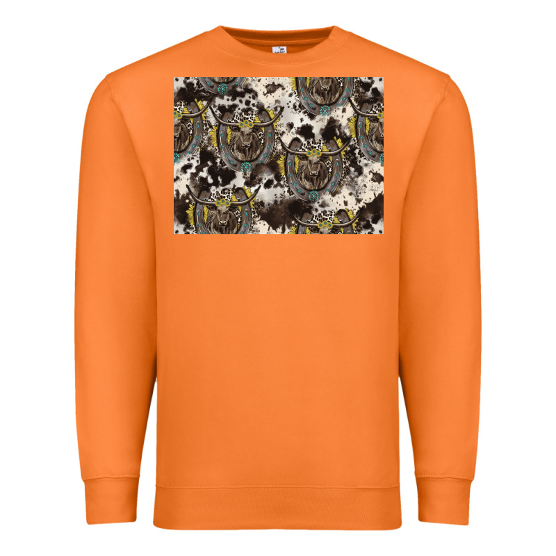Longhorn Pattern Premium Sweatshirt by CowhideDigitalArt | Teevron