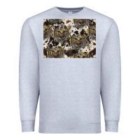 Heather Grey Longhorn Pattern Premium Sweatshirt - CowhideDigitalArt