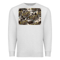 Oatmeal Heather Longhorn Pattern Premium Sweatshirt - CowhideDigitalArt