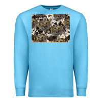 Ocean Blue Longhorn Pattern Premium Sweatshirt - CowhideDigitalArt