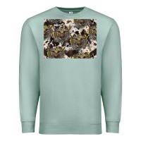 Seafoam Longhorn Pattern Premium Sweatshirt - CowhideDigitalArt