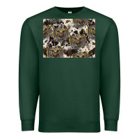 Sports Green Longhorn Pattern Premium Sweatshirt - CowhideDigitalArt