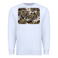 White Longhorn Pattern Premium Sweatshirt - CowhideDigitalArt