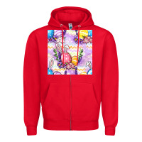 Red Easter Eggs With Flowers Seamless Pattern Zipper Hoodie - BundleAndBundleShop