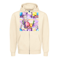 Sandshell Easter Eggs With Flowers Seamless Pattern Zipper Hoodie - BundleAndBundleShop