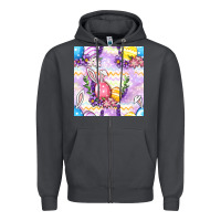 Smoke Easter Eggs With Flowers Seamless Pattern Zipper Hoodie - BundleAndBundleShop
