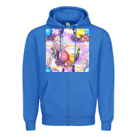 True Royal Easter Eggs With Flowers Seamless Pattern Zipper Hoodie - BundleAndBundleShop