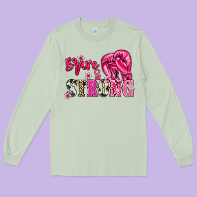 Brave And Strong Long Sleeve Tee Designed By Nancycooperartshop