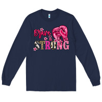 Navy brave and strong Long Sleeve Tee - NancyCooperArtShop