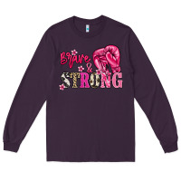 Plum brave and strong Long Sleeve Tee - NancyCooperArtShop