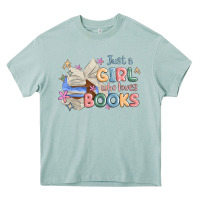 Arona just a girl who loves books Heavy Core Tee - MaliasSmallBusiness