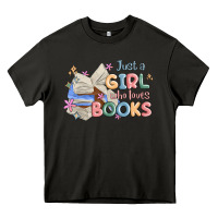 Asphalt just a girl who loves books Heavy Core Tee - MaliasSmallBusiness