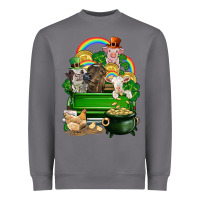 Storm St. Patrick's Day animal truck Heavyweight Sweatshirt - CowGirlArtShop