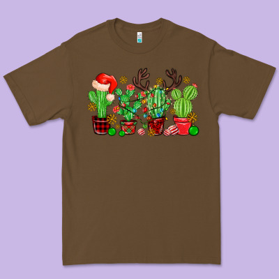 Christmas Cactus Premium Tee Designed By Maliassmallbusiness