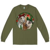 Army Green Baby Goats Christmas Long Sleeve Tee - RanaPortraitStore