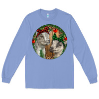 Colony Blue Baby Goats Christmas Long Sleeve Tee - RanaPortraitStore