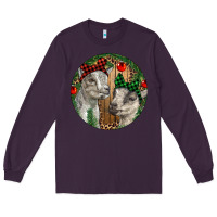 Plum Baby Goats Christmas Long Sleeve Tee - RanaPortraitStore