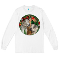 White Baby Goats Christmas Long Sleeve Tee - RanaPortraitStore