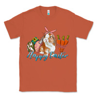 Copper happy easter bunny carrots and eggs Classic Tee - RanaPortraitStore
