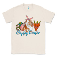 Natural happy easter bunny carrots and eggs Classic Tee - RanaPortraitStore