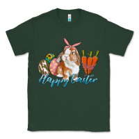 Sports Green happy easter bunny carrots and eggs Classic Tee - RanaPortraitStore