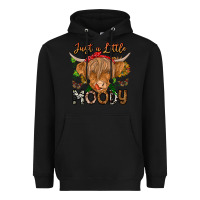 Black Just a Little Moody Heavyweight Hoodie - CowhideDigitalArt