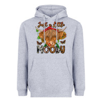 Heather Grey Just a Little Moody Heavyweight Hoodie - CowhideDigitalArt