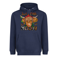 Navy Just a Little Moody Heavyweight Hoodie - CowhideDigitalArt