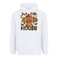 White Just a Little Moody Heavyweight Hoodie - CowhideDigitalArt