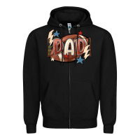 Black football dad Zipper Hoodie - FaDigitalArtStudio