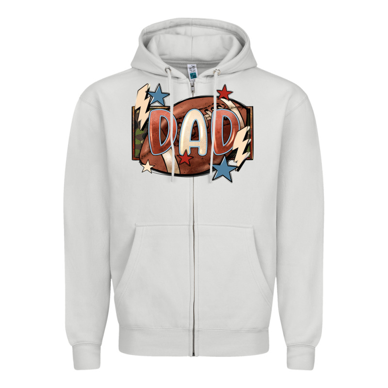 Football Dad Zipper Hoodie by FaDigitalArtStudio | Teevron