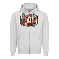 Dove Grey football dad Zipper Hoodie - FaDigitalArtStudio