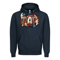 Navy football dad Zipper Hoodie - FaDigitalArtStudio