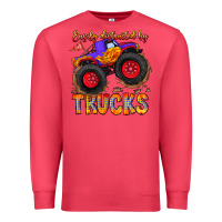 Cardinal Easily Distracted By Trucks Premium Sweatshirt - CowhideDigitalArt