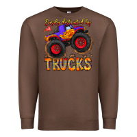 Chestnut Easily Distracted By Trucks Premium Sweatshirt - CowhideDigitalArt