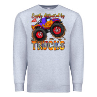 Heather Grey Easily Distracted By Trucks Premium Sweatshirt - CowhideDigitalArt