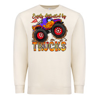 Sandshell Easily Distracted By Trucks Premium Sweatshirt - CowhideDigitalArt