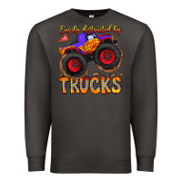Smoke Easily Distracted By Trucks Premium Sweatshirt - CowhideDigitalArt