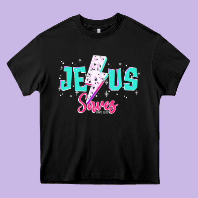 Jesus Saves Heavy Core Tee Designed By Jahusdesignshop