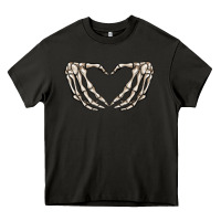 Asphalt skeleton heart Heavy Core Tee - MaliasSmallBusiness